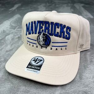 '47 Brand Dallas Mavericks NBA Cream Beige Pomona Hitch‎ Adjustable Snapback Hat